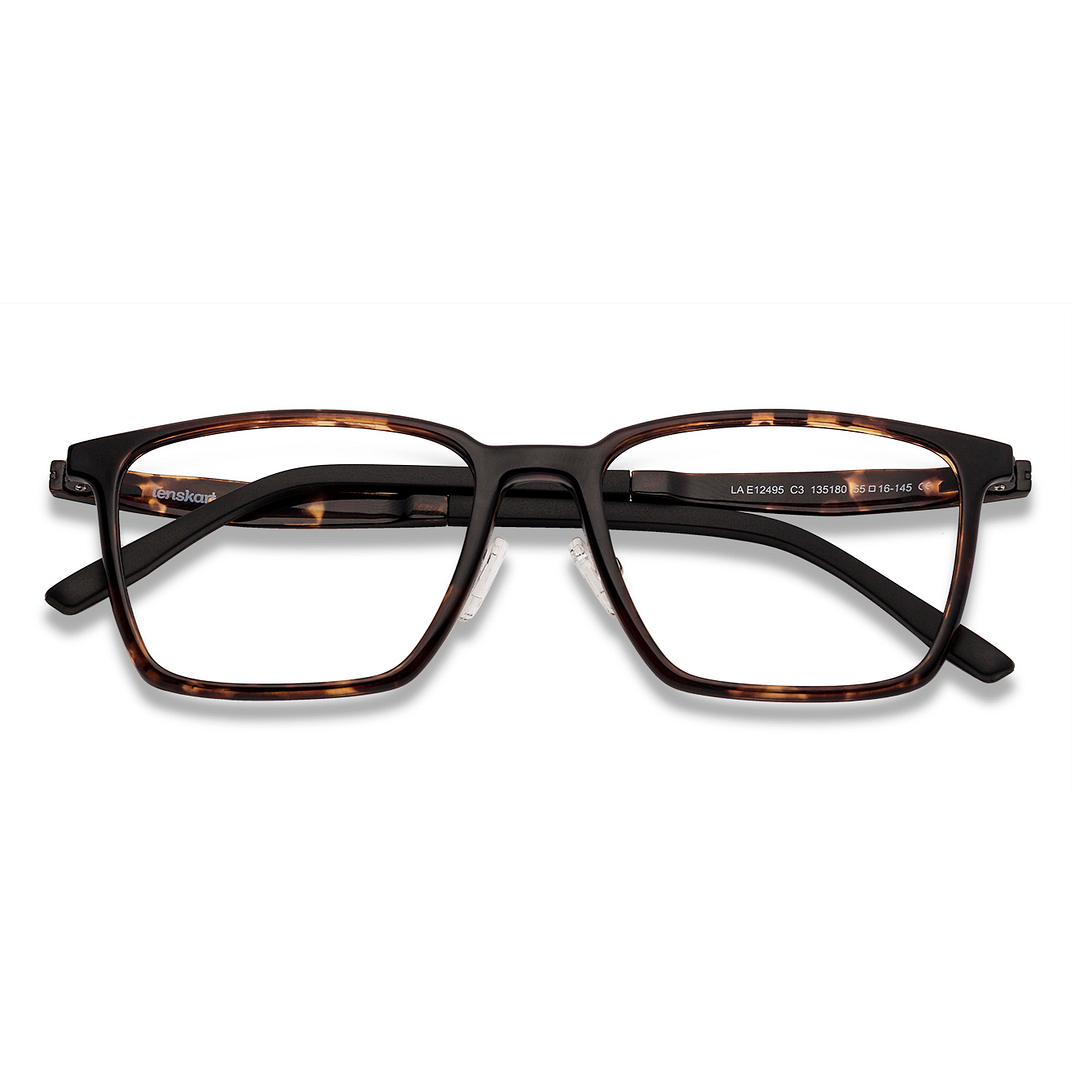 Lenskart Air LA Light Brown Full Rim Square left side