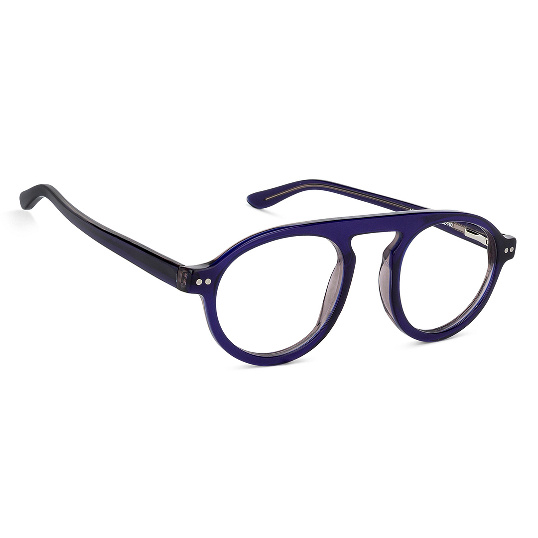 Vincent Chase Online Sky Blue Full Rim Round left side