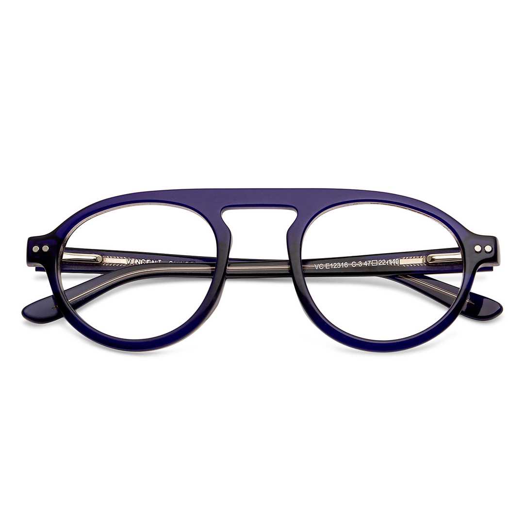 Vincent Chase Online Sky Blue Full Rim Round right side