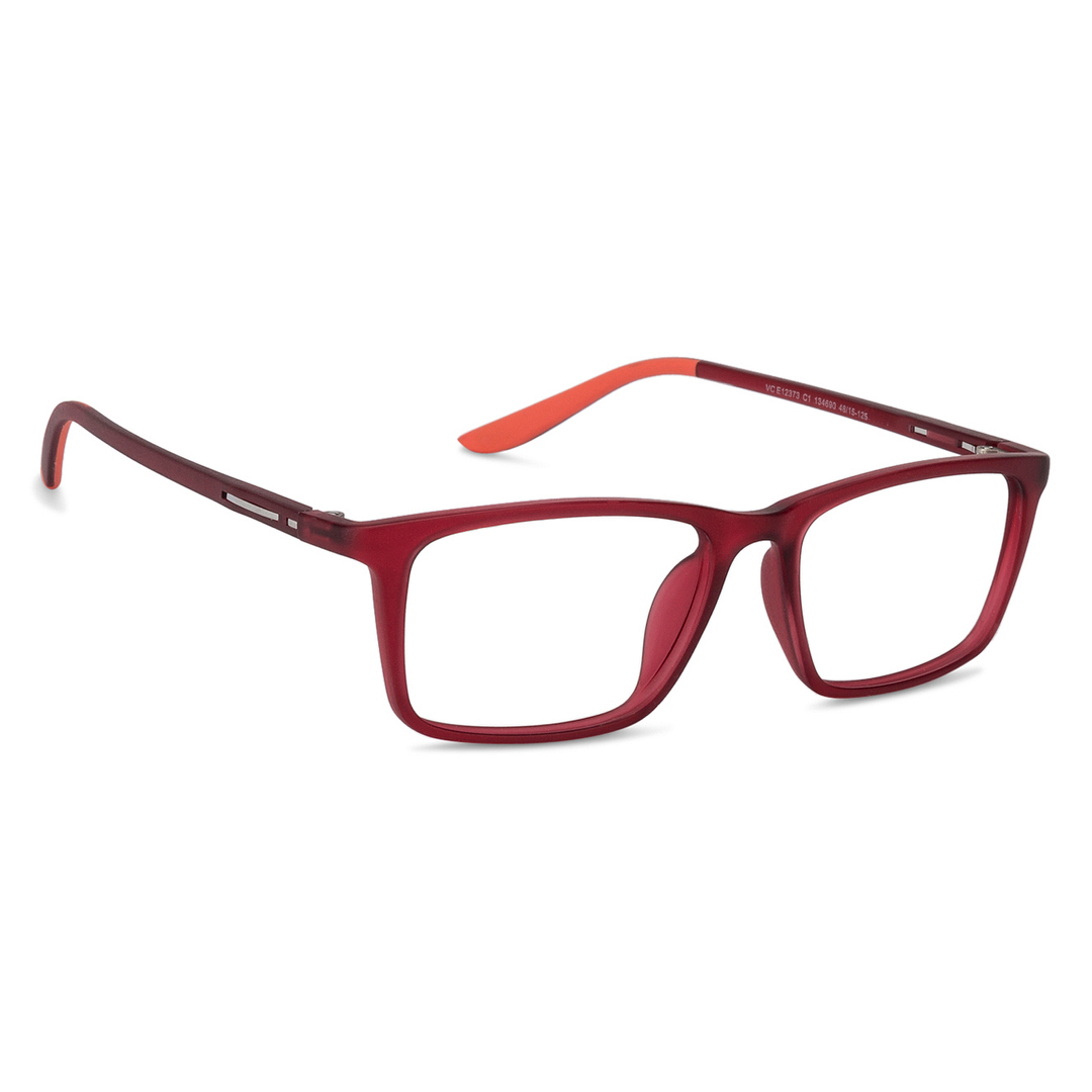 Hooper Online Red Transparent Full Rim Rectangle left side