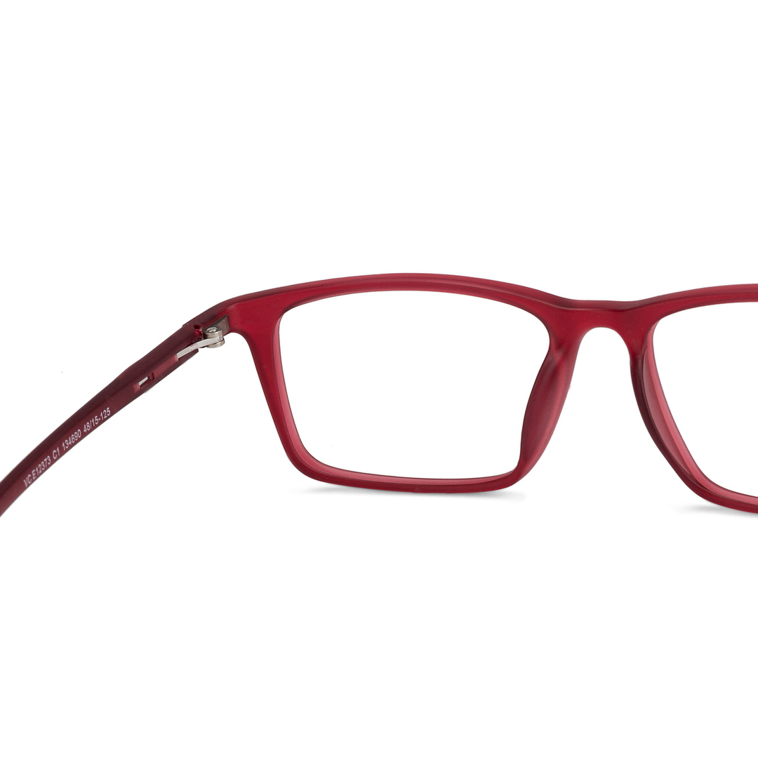 Hooper Online Red Transparent Full Rim Rectangle left side