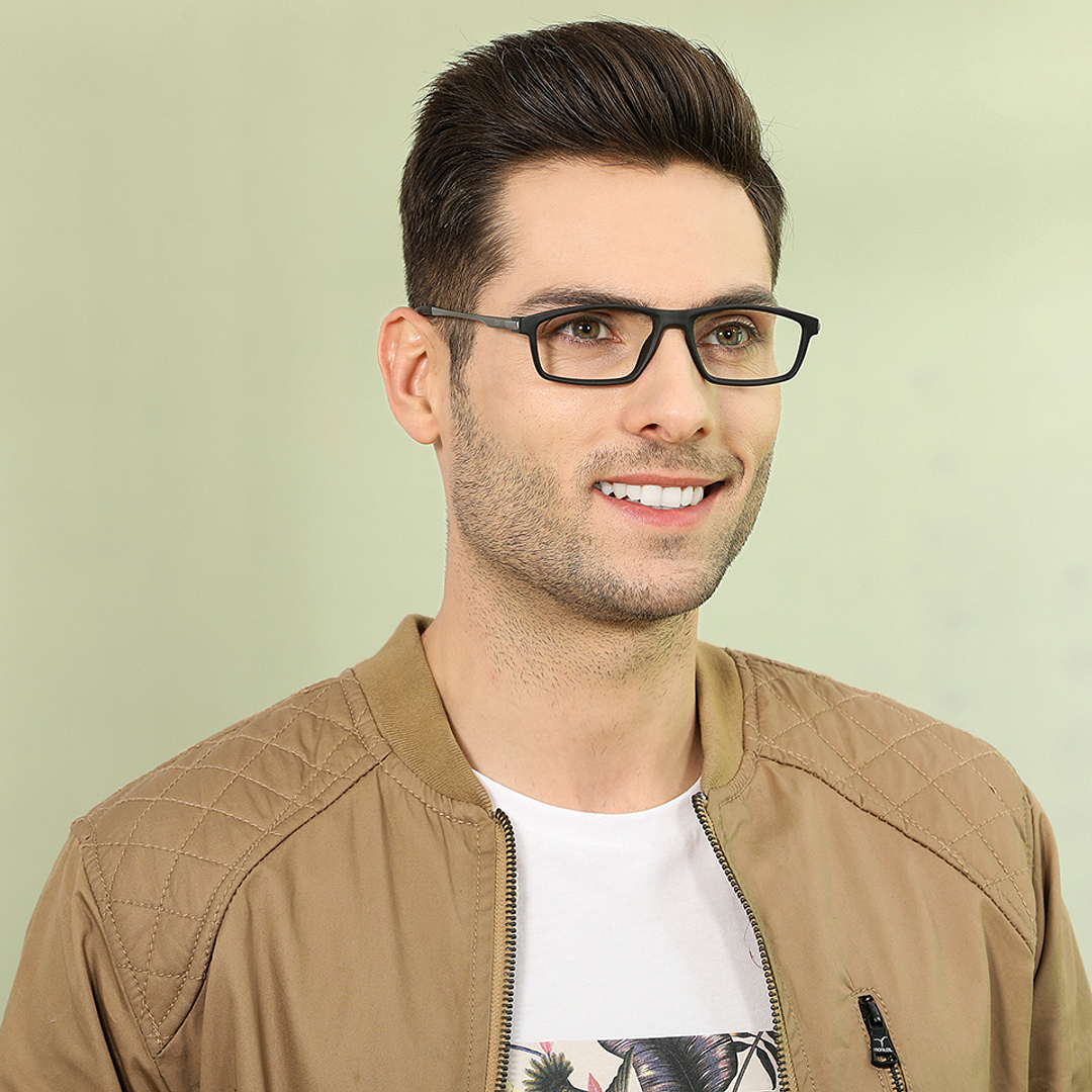 Lenskart Air Online Black Full Rim Rectangle left side