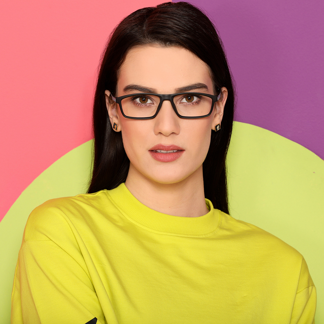 Lenskart Air Online Black Full Rim Rectangle left side