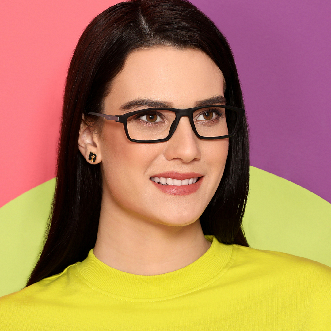 Lenskart Air Online Black Full Rim Rectangle left side