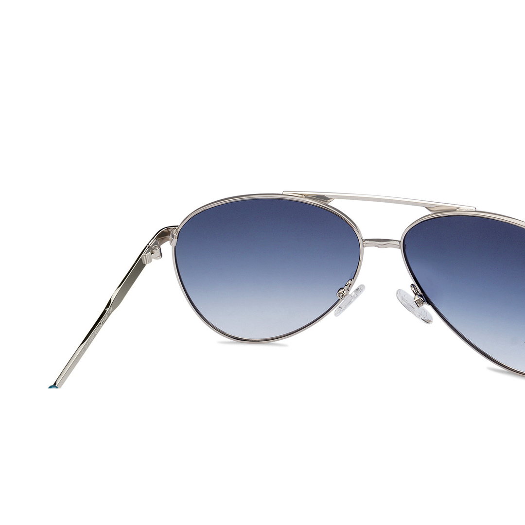 Vincent Chase Online Silver Full Rim Aviator left side