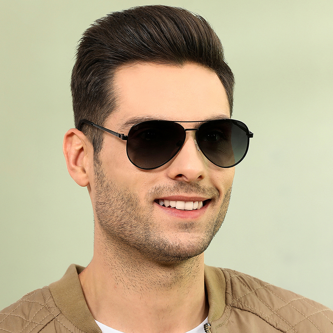 Vincent Chase Online Black Full Rim Aviator right side