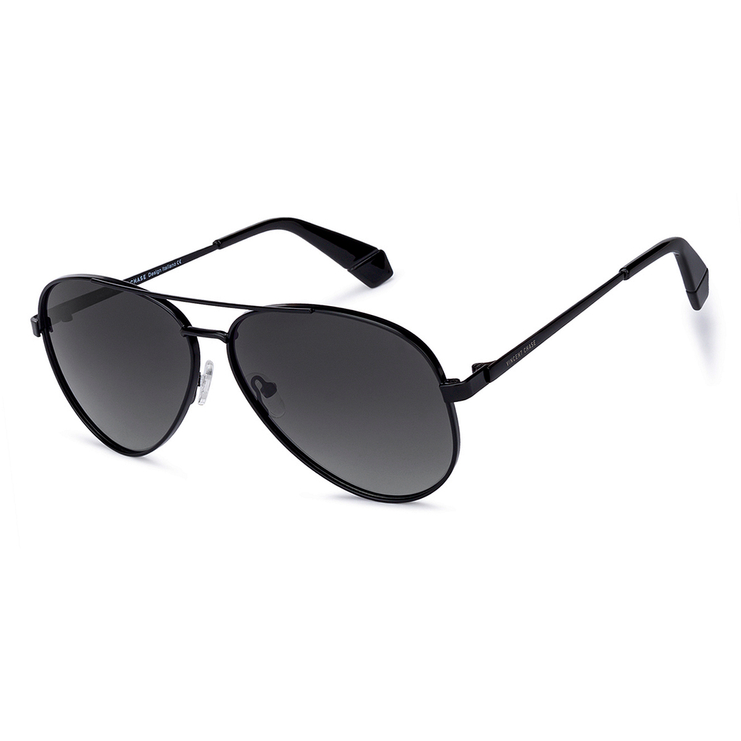 Vincent Chase Online Black Full Rim Aviator left side