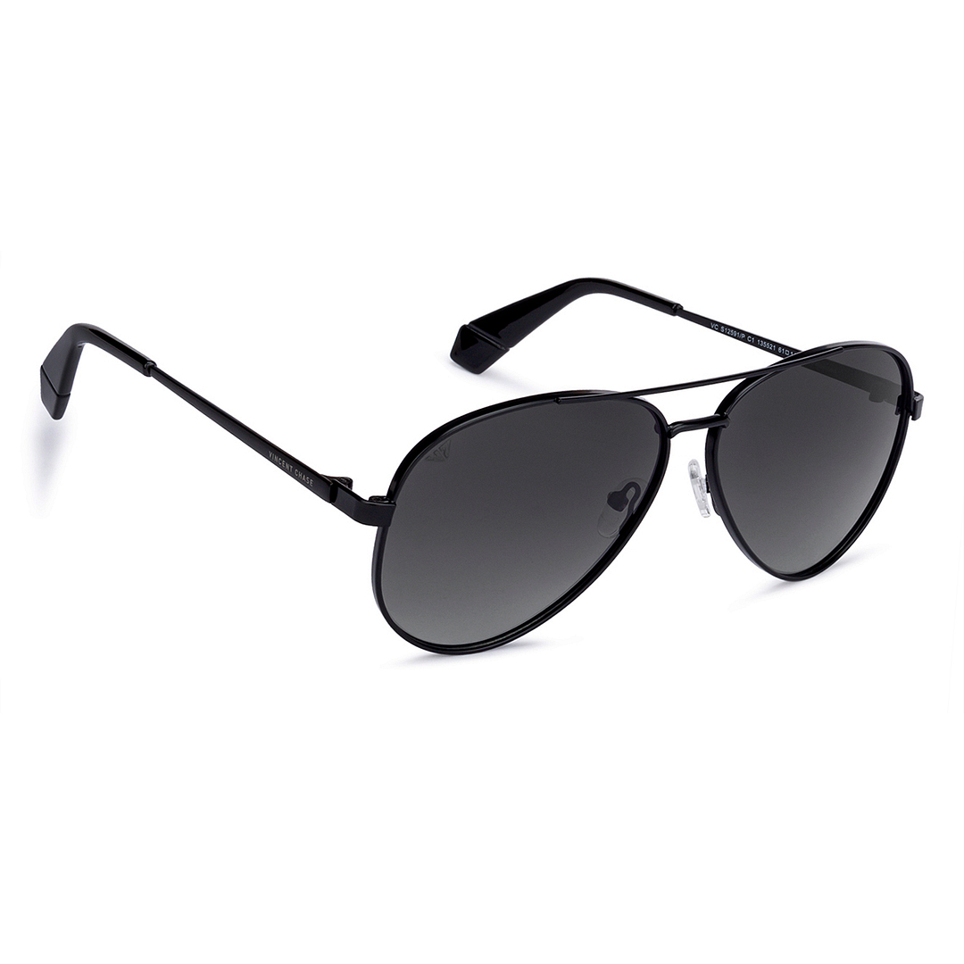 Vincent Chase Online Black Full Rim Aviator right side