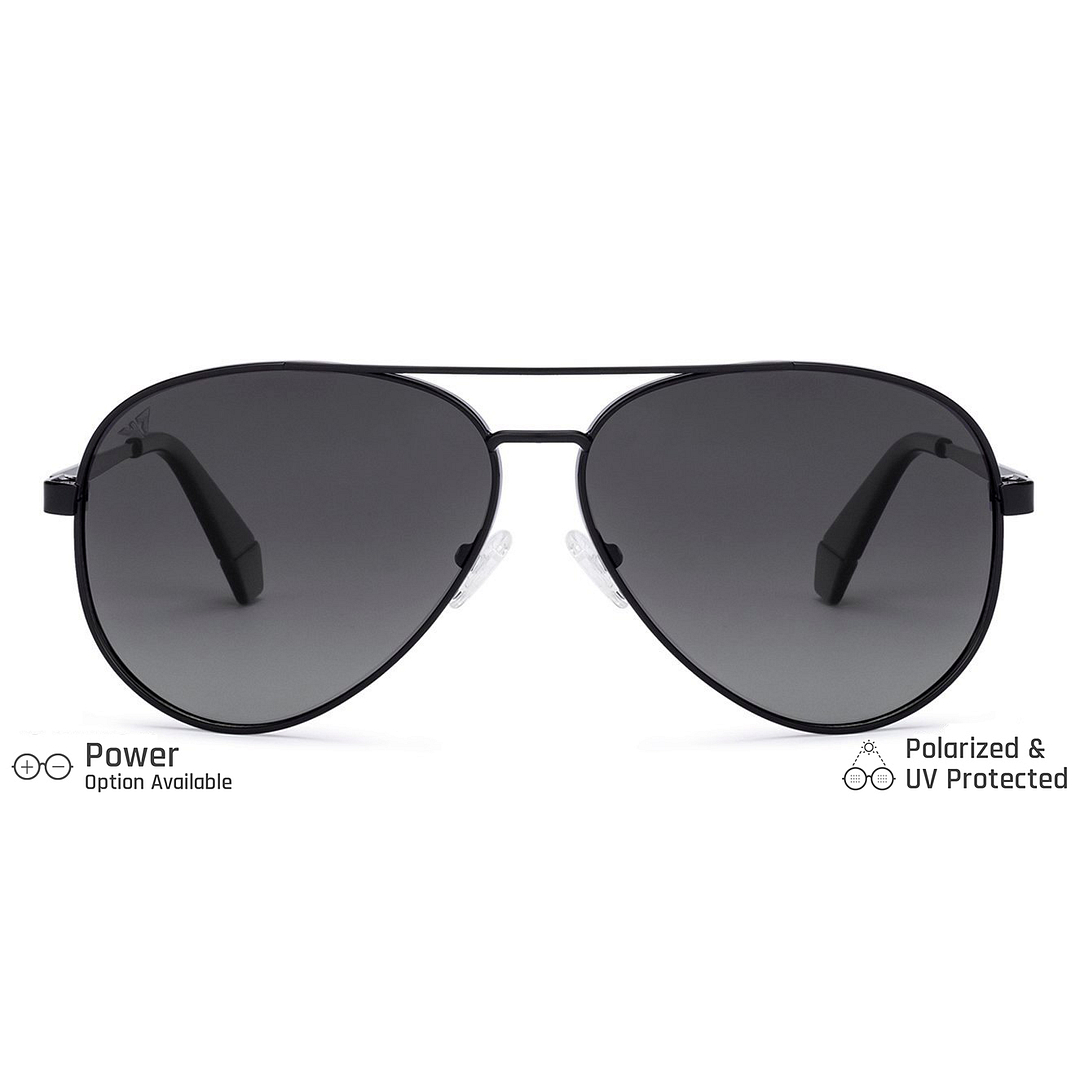 Vincent Chase Online Black Full Rim Aviator left side