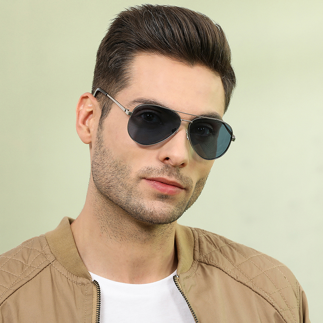 Vincent Chase Online Gunmetal Full Rim Aviator right side