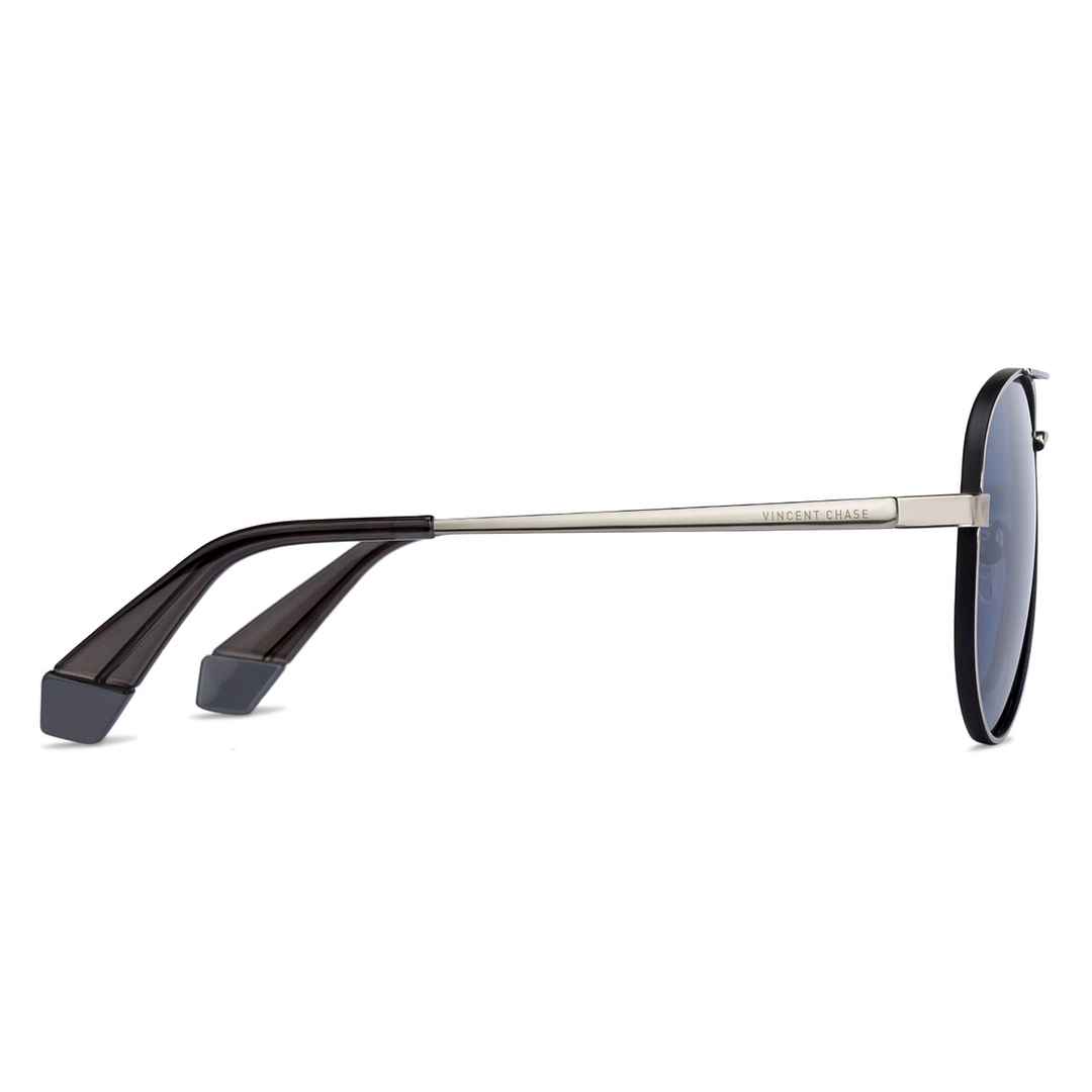 Vincent Chase Online Gunmetal Full Rim Aviator left side