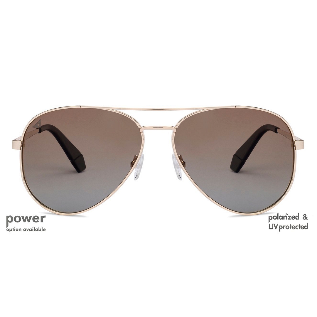 Vincent Chase Online Gold Full Rim Aviator left side