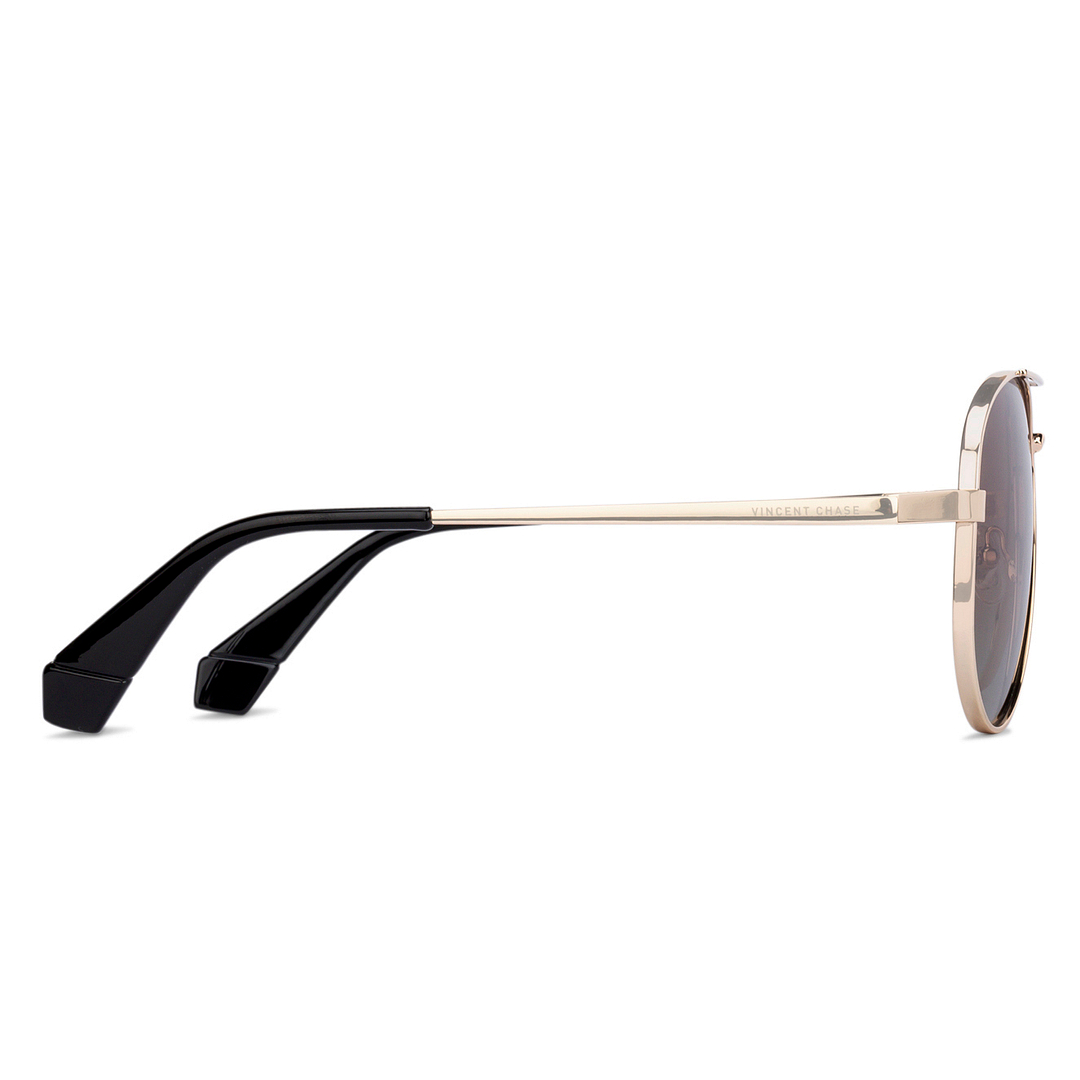 Vincent Chase Online Gold Full Rim Aviator left side
