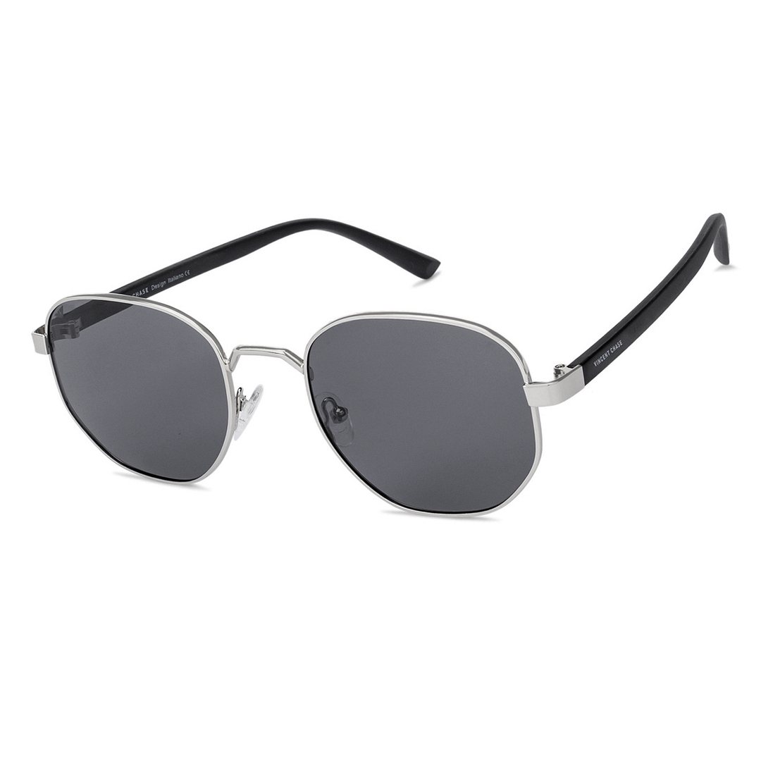 Vincent Chase Online Silver Full Rim Geometric left side