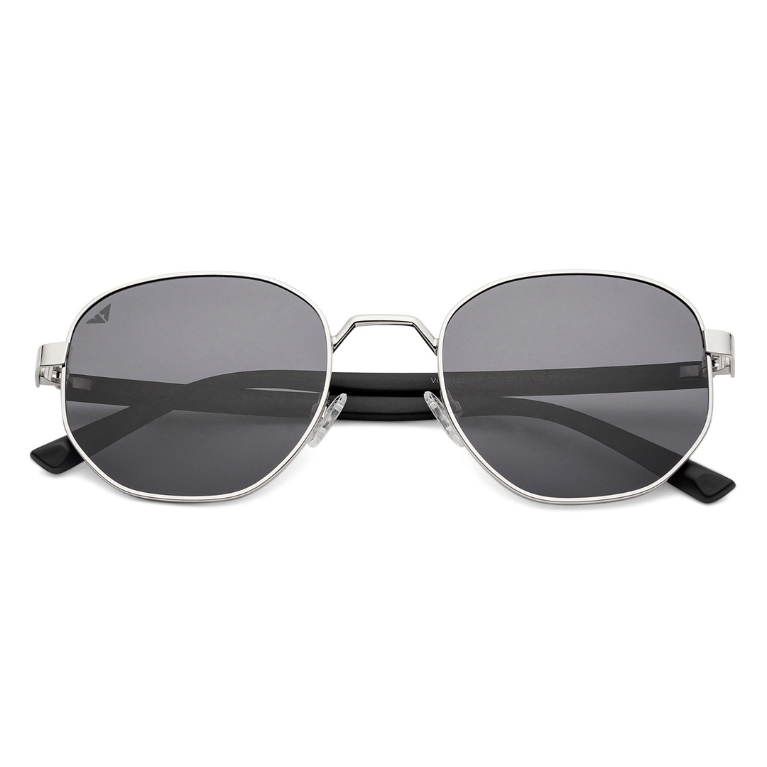 Vincent Chase Online Silver Full Rim Geometric left side