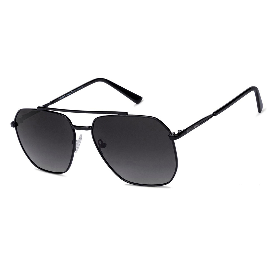 Vincent Chase Polarized Black Full Rim Square left side