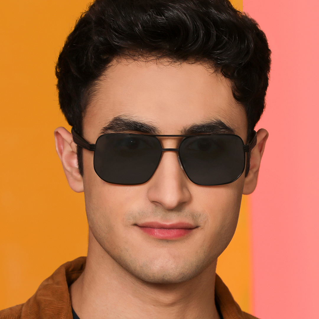 Vincent Chase Polarized Black Full Rim Square right side