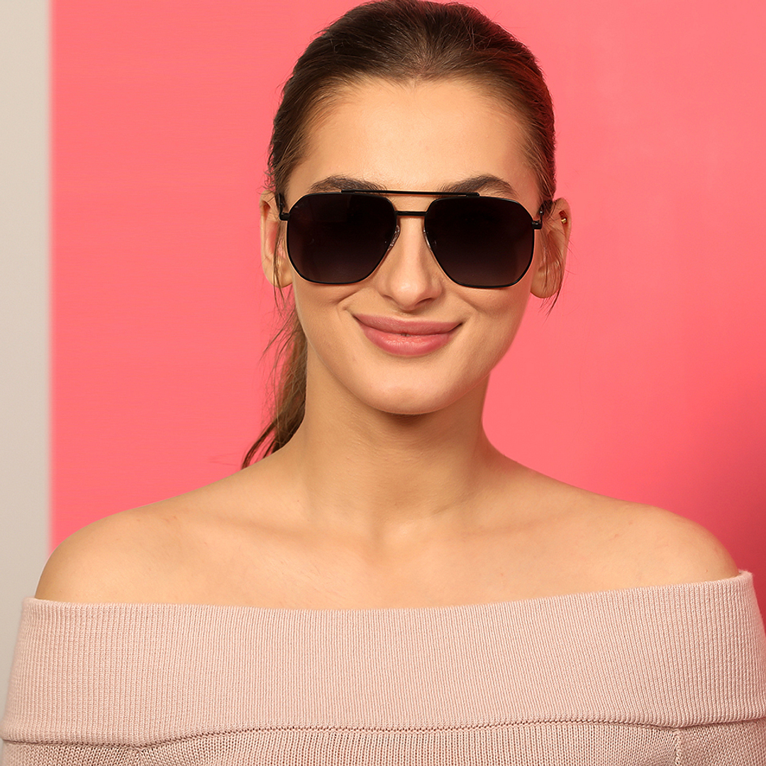 Vincent Chase Polarized Black Full Rim Square left side