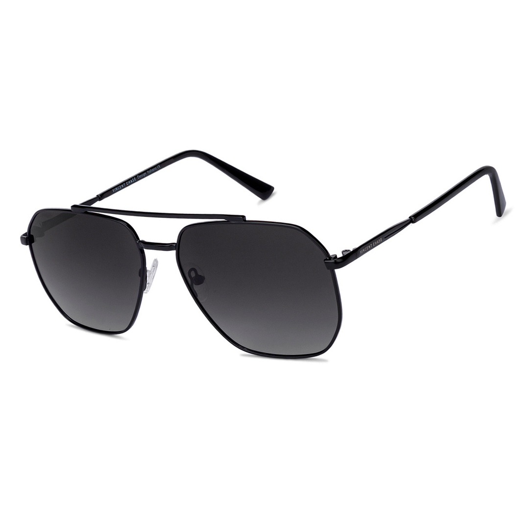 Vincent Chase Polarized Black Full Rim Square left side