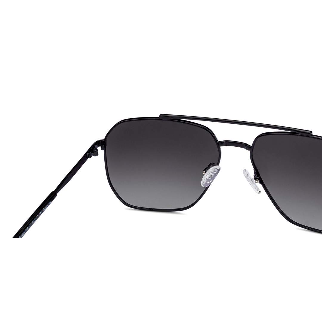 Vincent Chase Polarized Black Full Rim Square left side