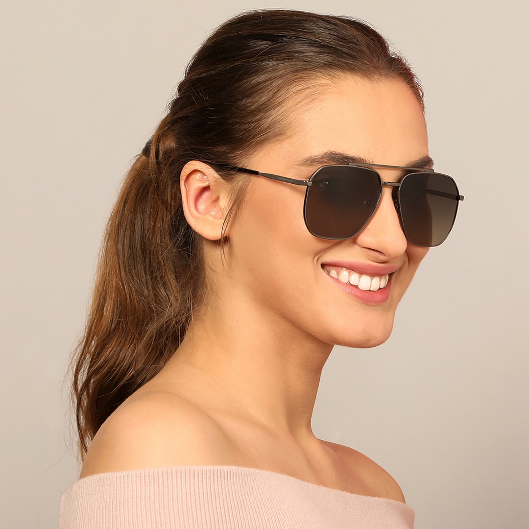 Vincent Chase Polarized Gunmetal Full Rim Rectangle left side