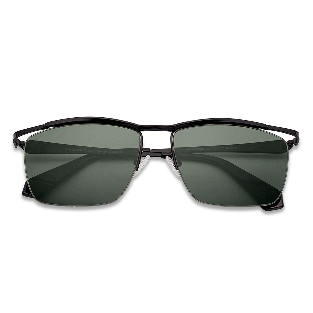 Vincent Chase Online Black Half Rim Rectangle right side