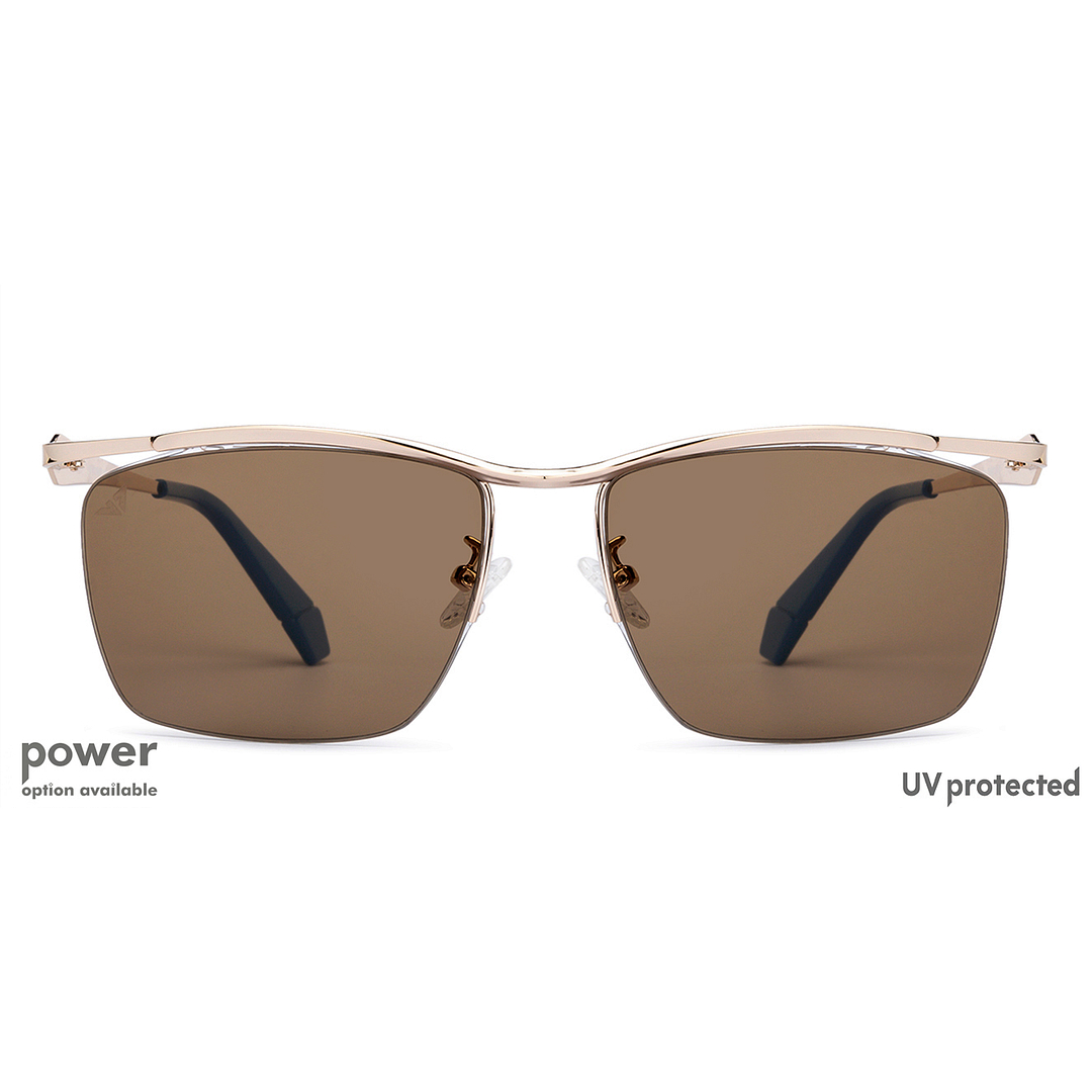 Vincent Chase Online Gold Half Rim Rectangle left side