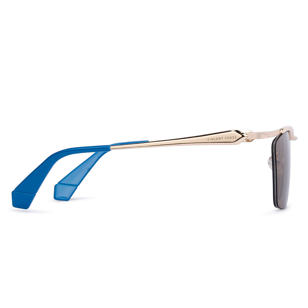 Vincent Chase Online Gold Half Rim Rectangle right side