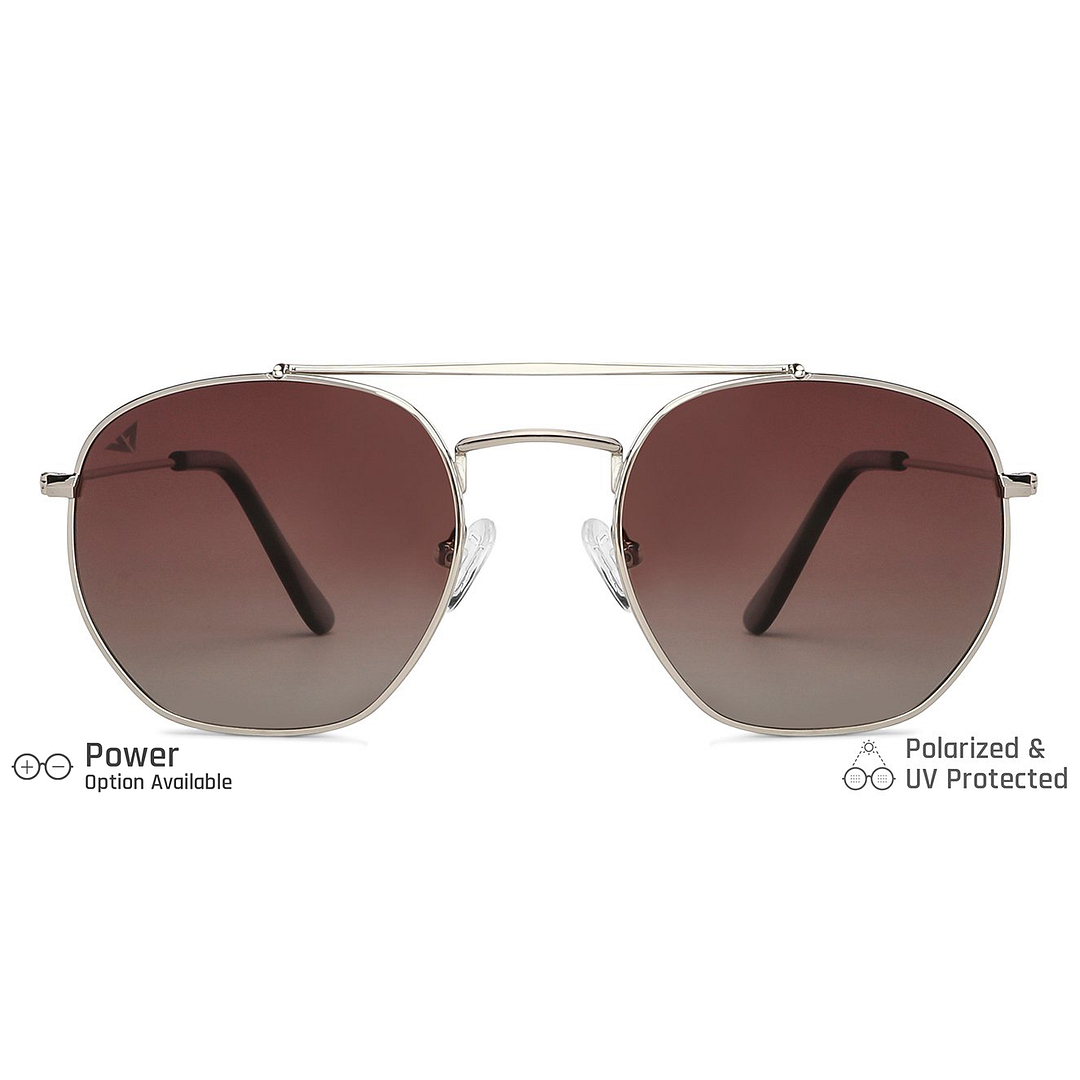 Vincent Chase Online Silver Full Rim Geometric left side