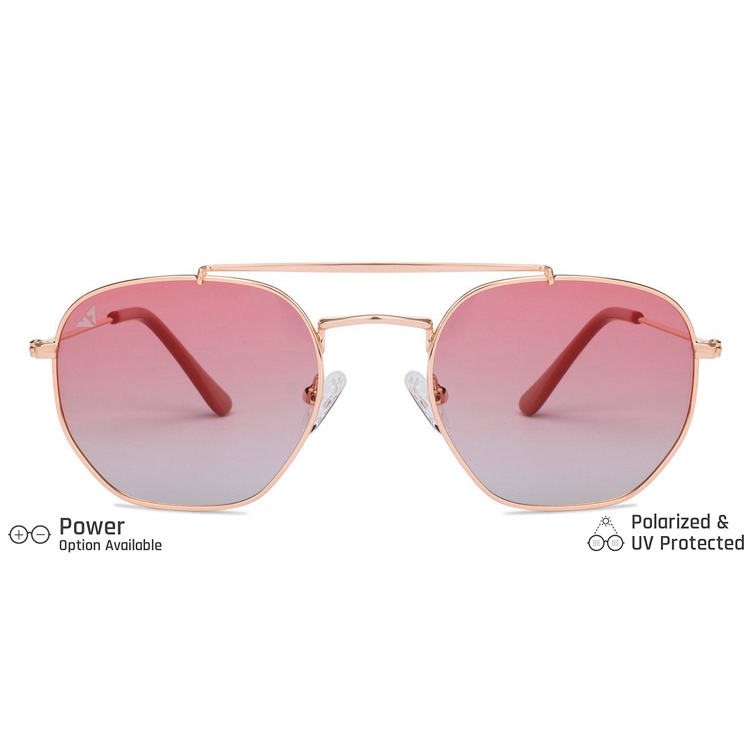 Vincent Chase Online Gold Full Rim Geometric left side