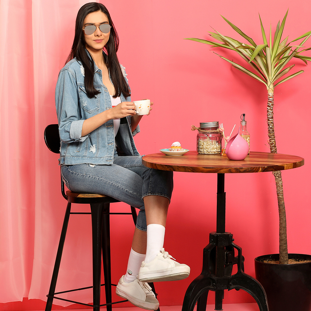 Vincent Chase Online Gold Half Rim Aviator right side