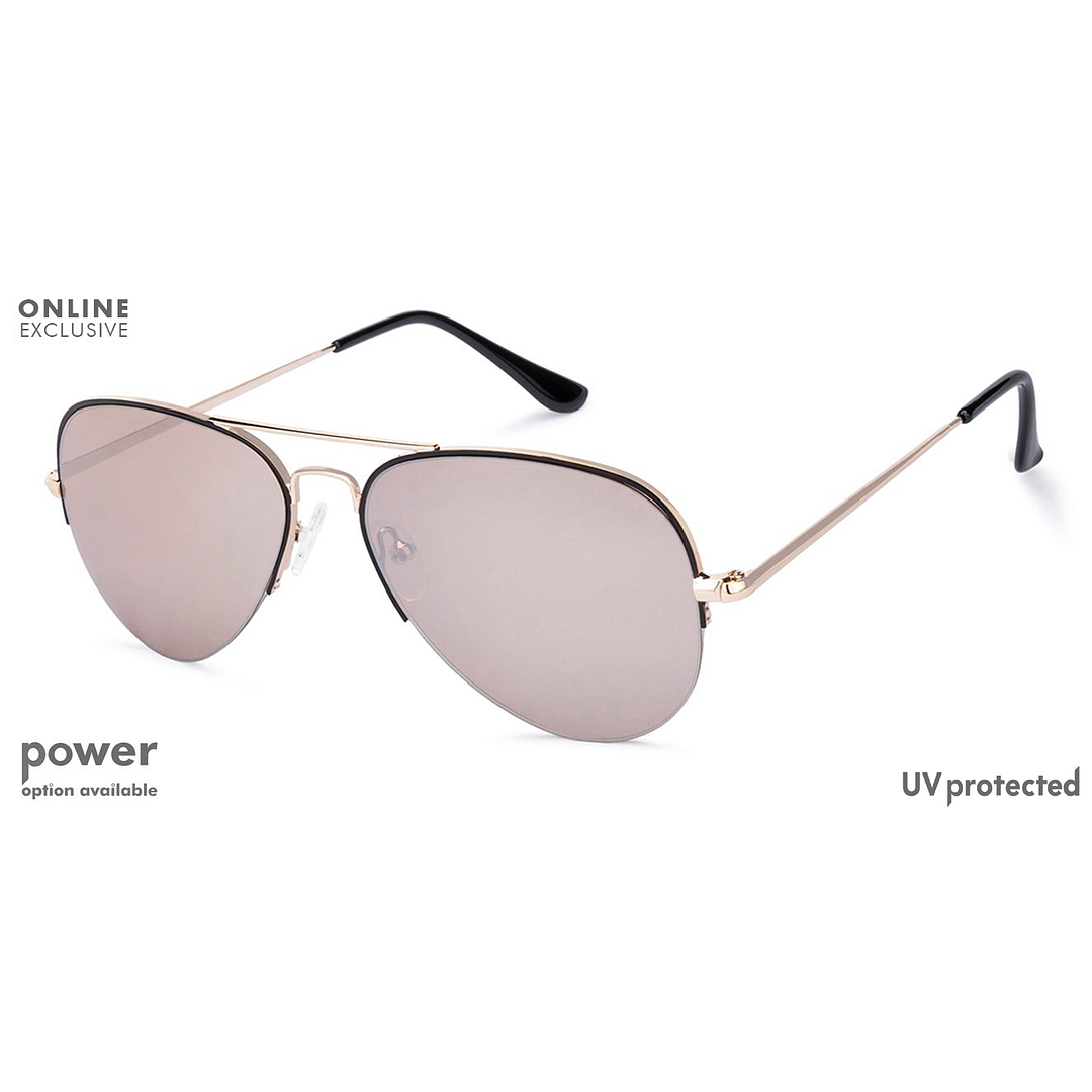 Vincent Chase Online Gold Half Rim Aviator right side