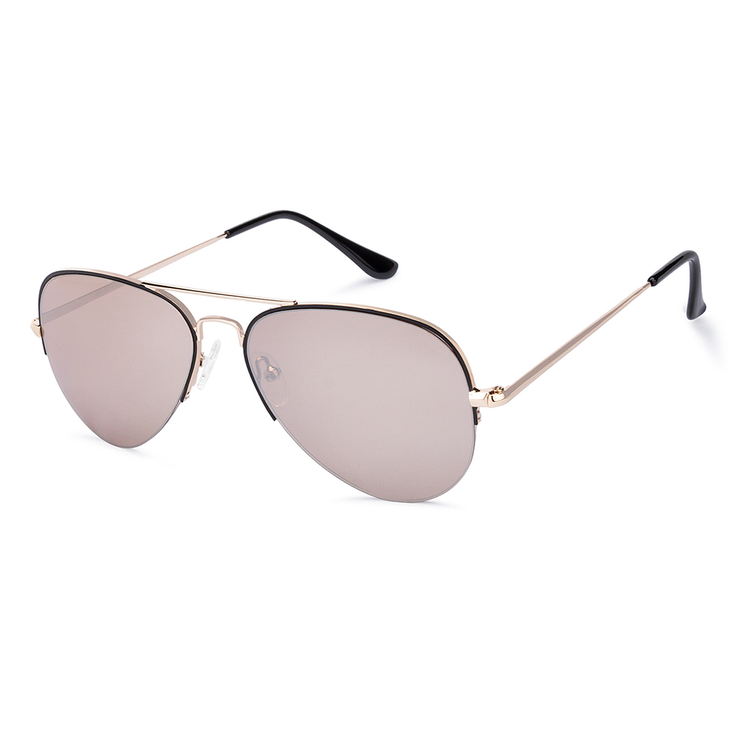 Vincent Chase Online Gold Half Rim Aviator right side