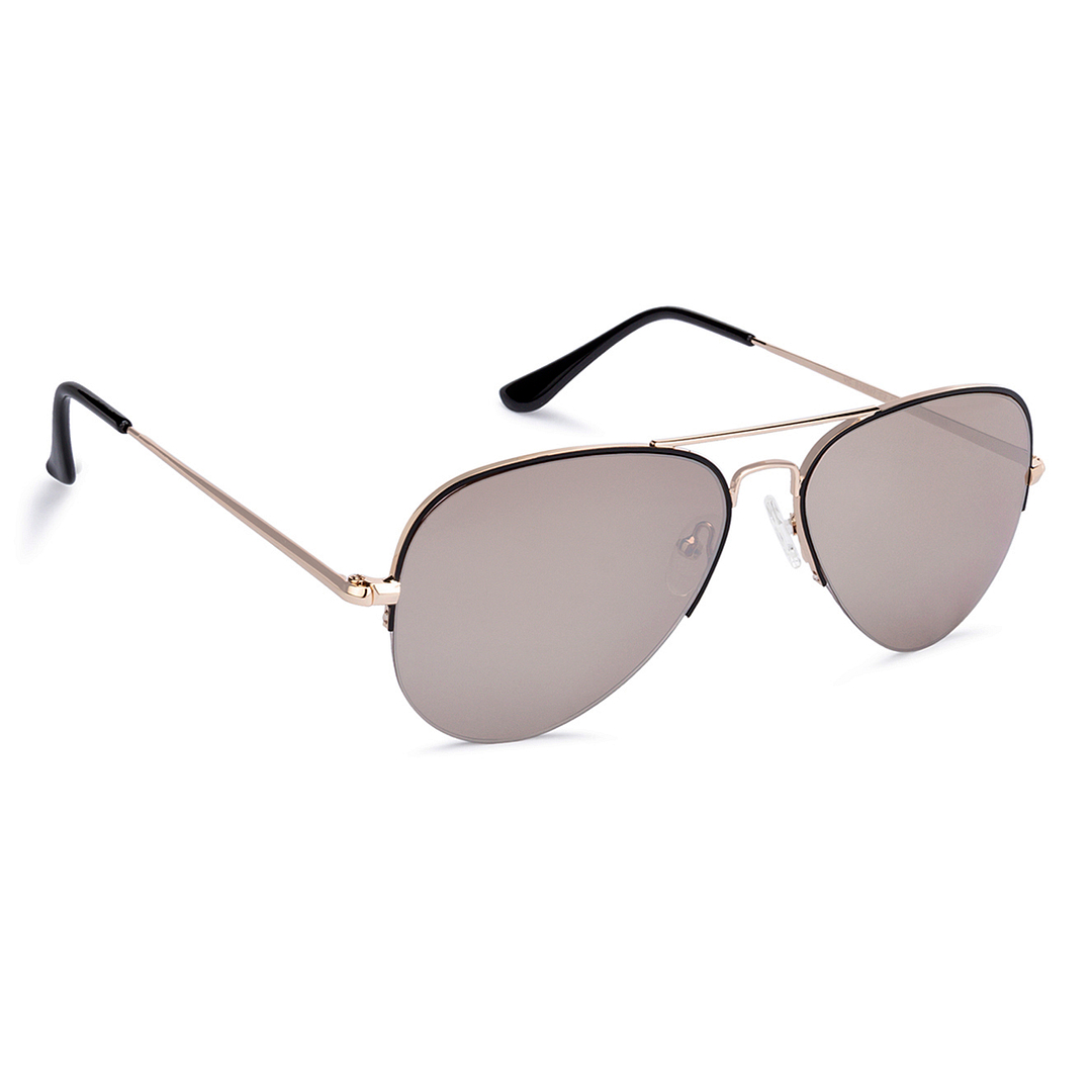 Vincent Chase Online Gold Half Rim Aviator left side