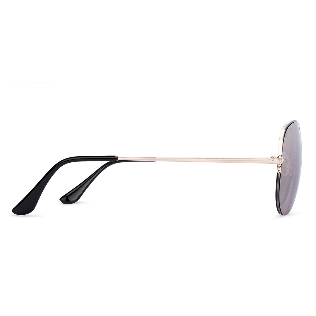 Vincent Chase Online Gold Half Rim Aviator right side