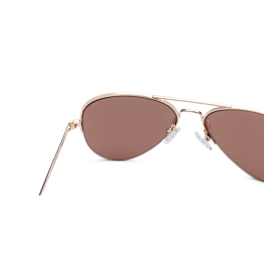 Vincent Chase Online Gold Half Rim Aviator left side