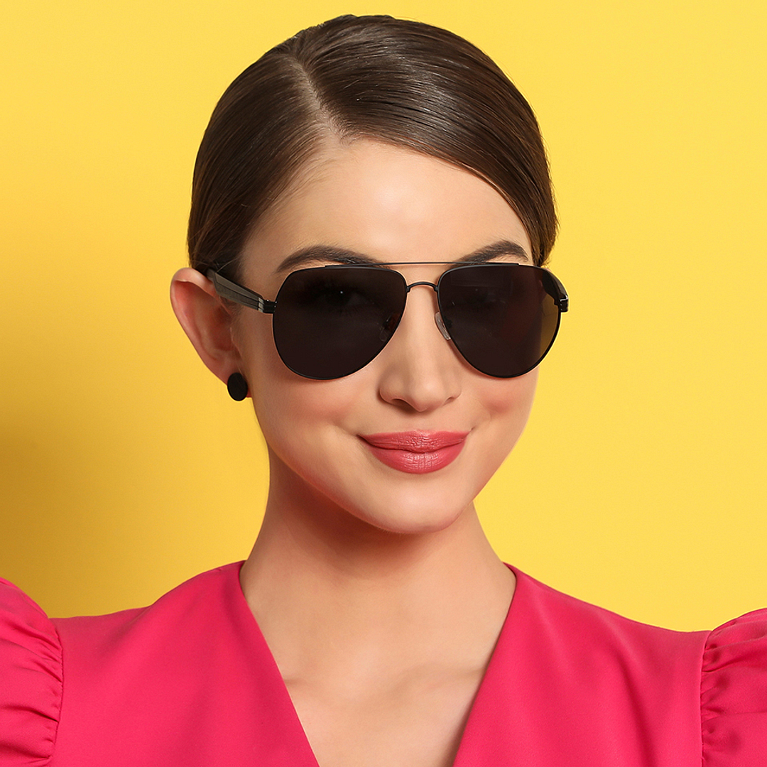 Vincent Chase Online Black Full Rim Aviator right side