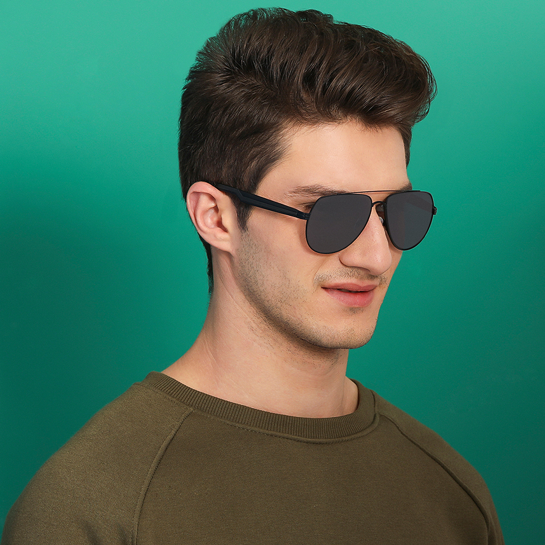 Vincent Chase Online Black Full Rim Aviator right side