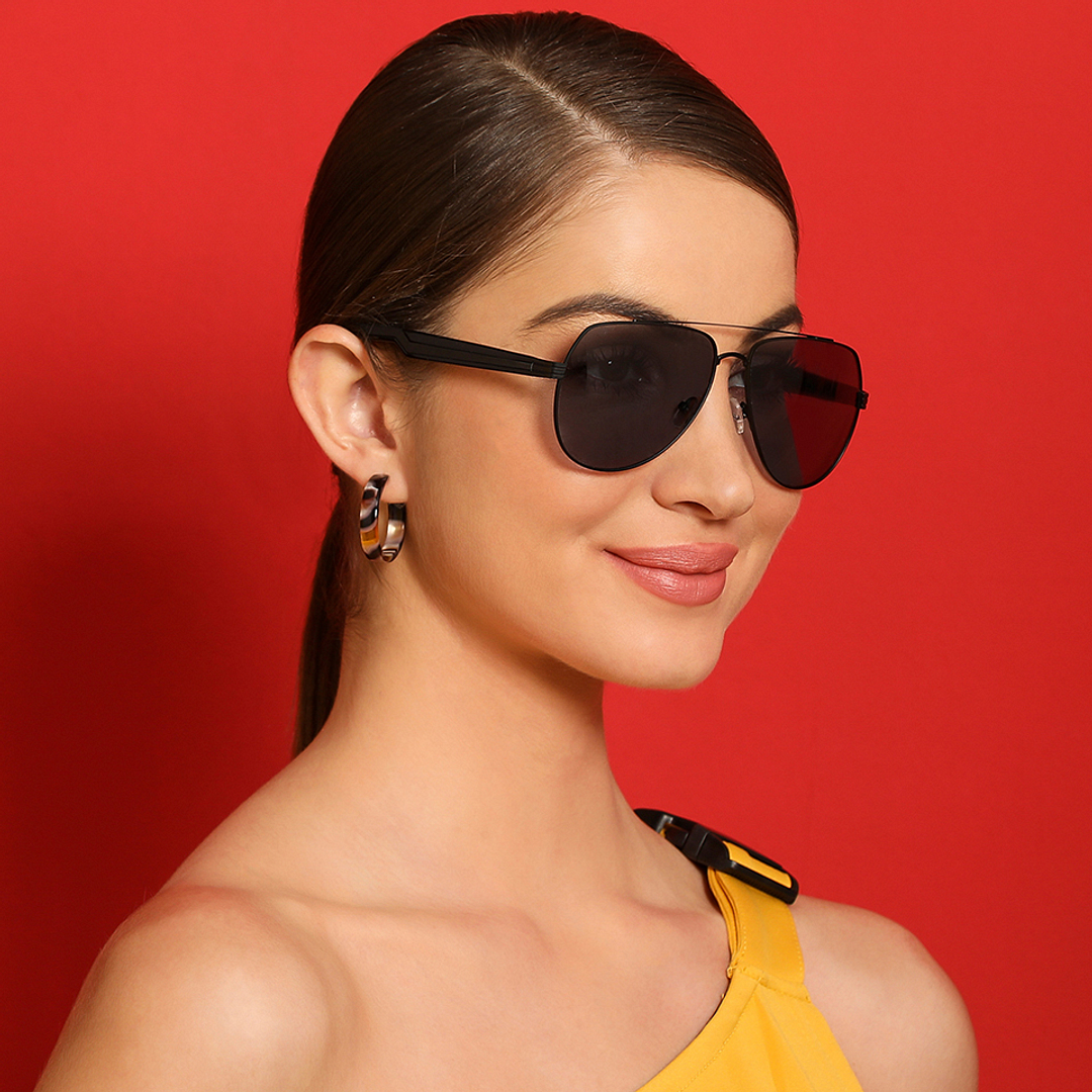 Vincent Chase Online Black Full Rim Aviator right side