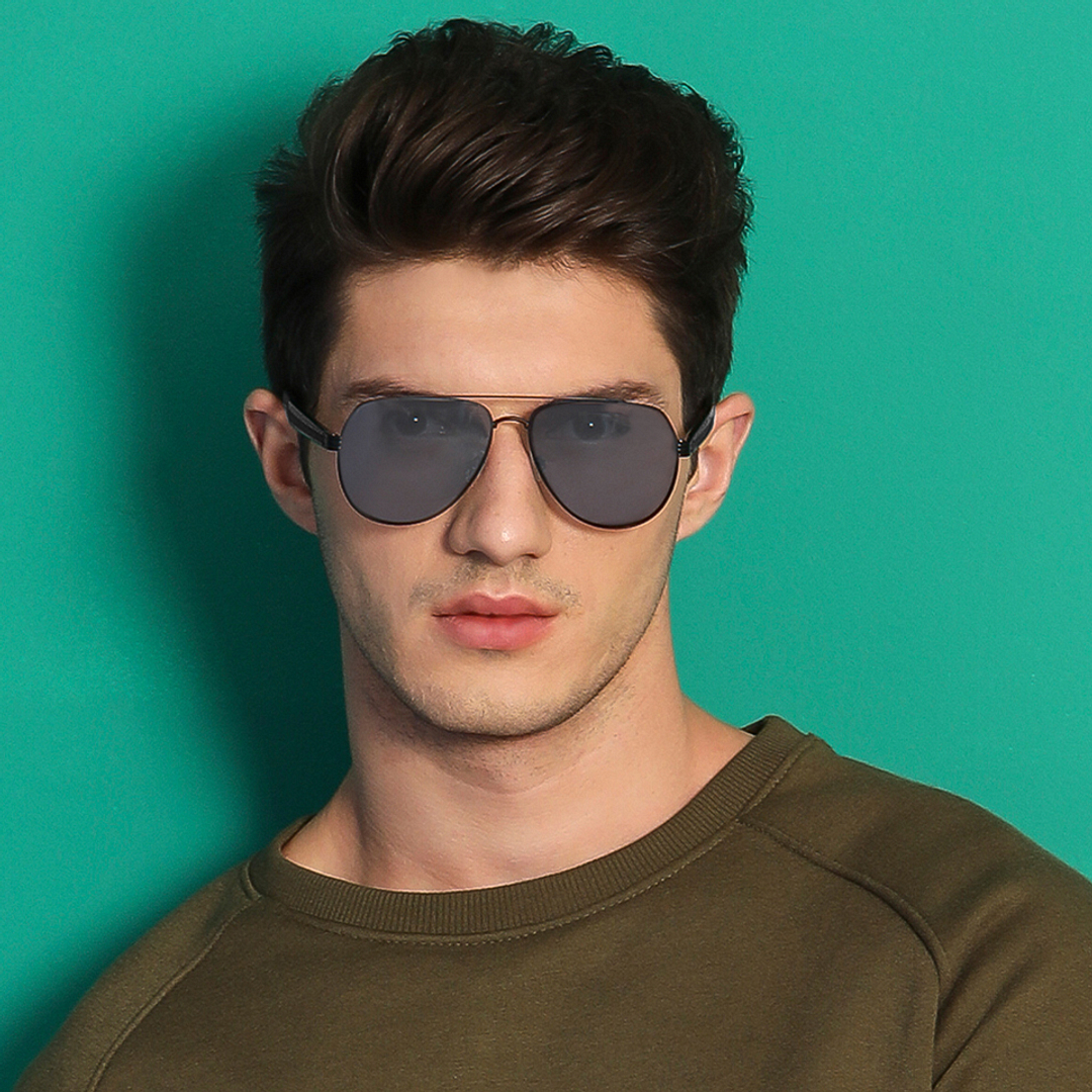 Vincent Chase Online Black Full Rim Aviator right side