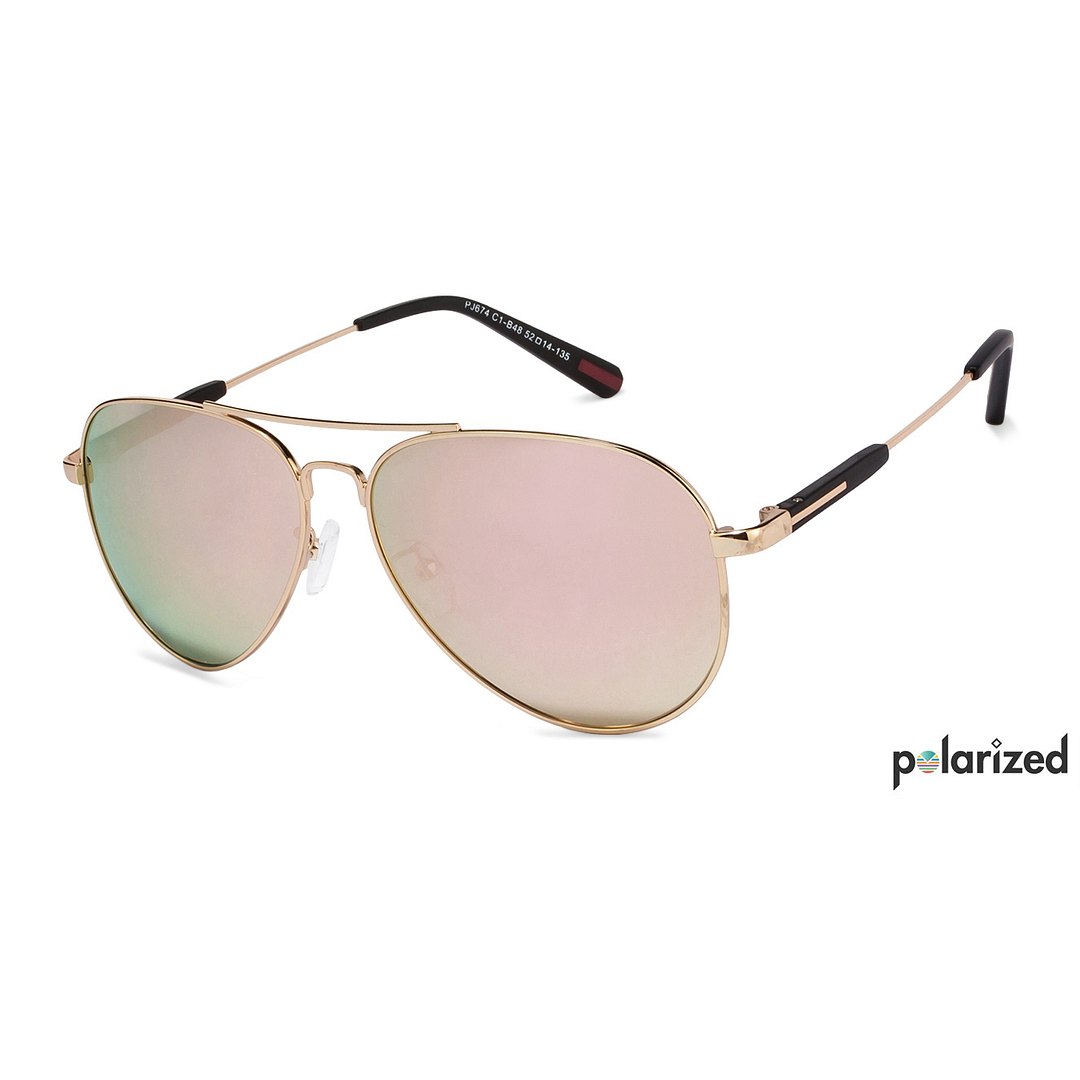 Vincent Chase Online Gold Full Rim Aviator left side