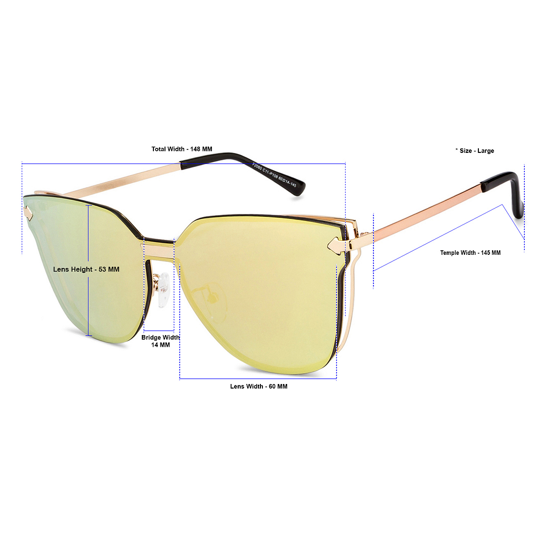 Vincent Chase Online Gold Full Rim Cat Eye left side