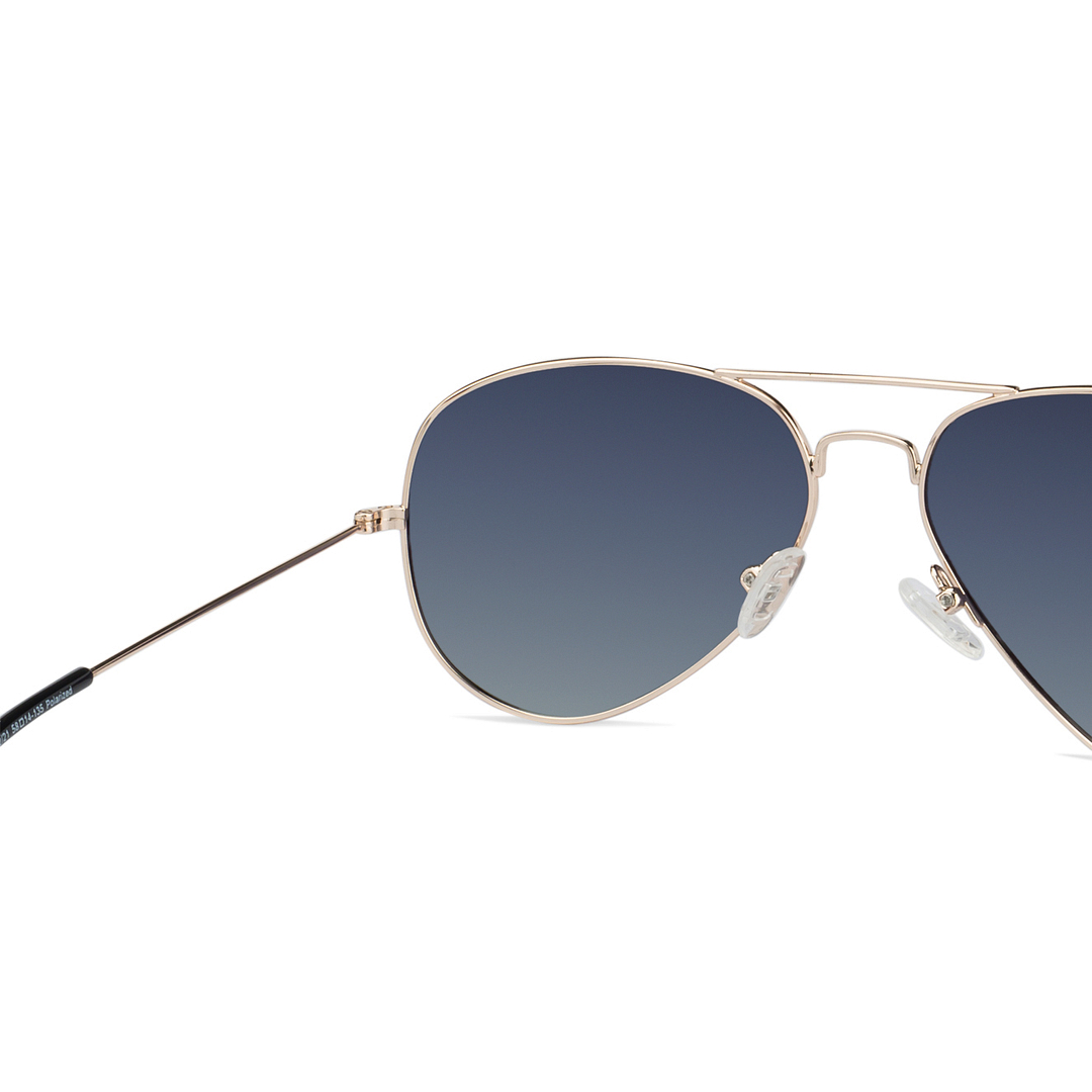 Vincent Chase Online Gold Full Rim Aviator left side