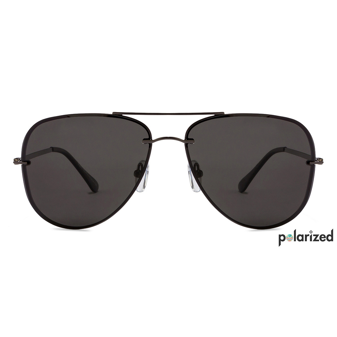Vincent Chase Online Gunmetal Full Rim Aviator left side