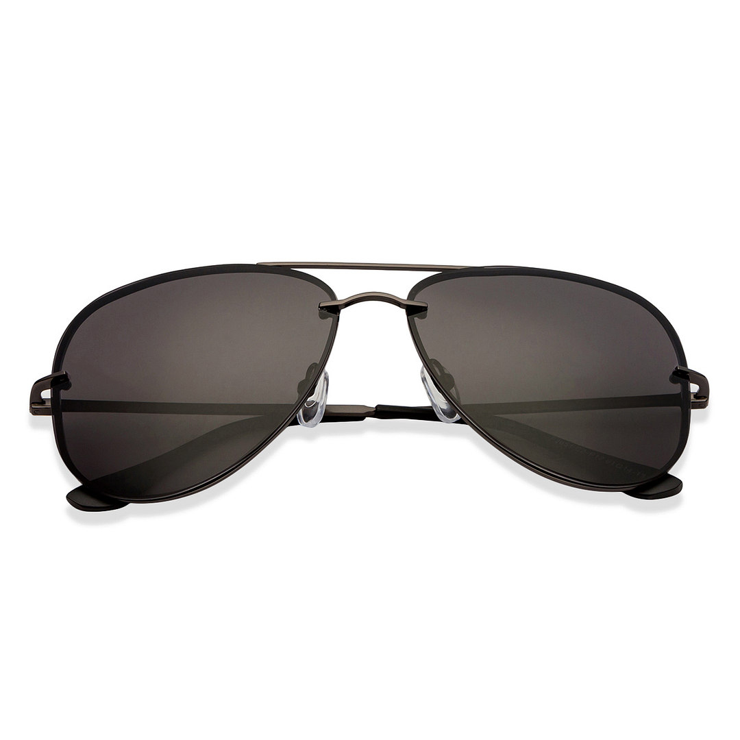 Vincent Chase Online Gunmetal Full Rim Aviator left side