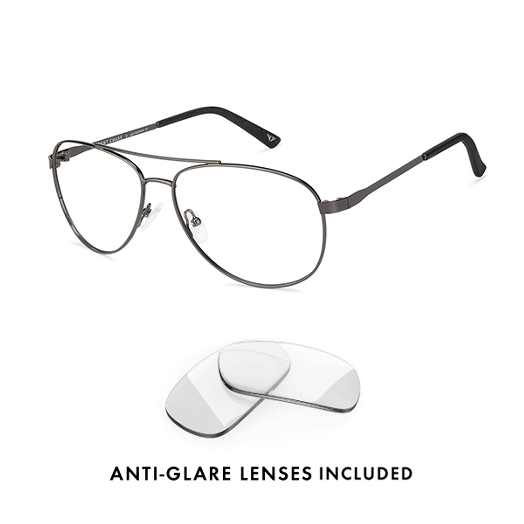 Vincent Chase Online Mid Gunmetal Full Rim Aviator right side
