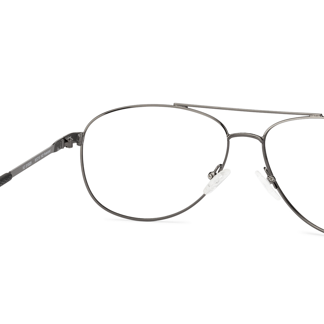 Vincent Chase Online Mid Gunmetal Full Rim Aviator left side