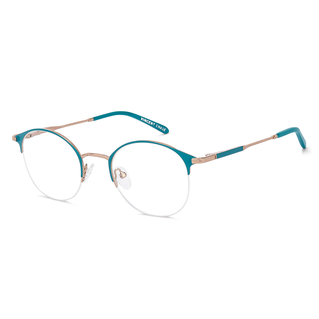 Vincent Chase Online Gold Half Rim Round right side