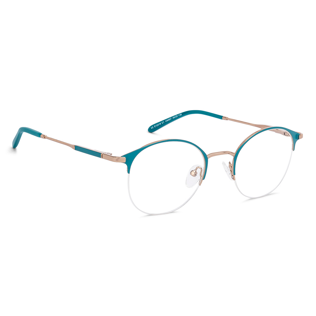 Vincent Chase Online Gold Half Rim Round left side