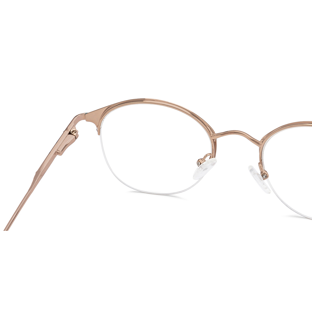Vincent Chase Online Gold Half Rim Round left side